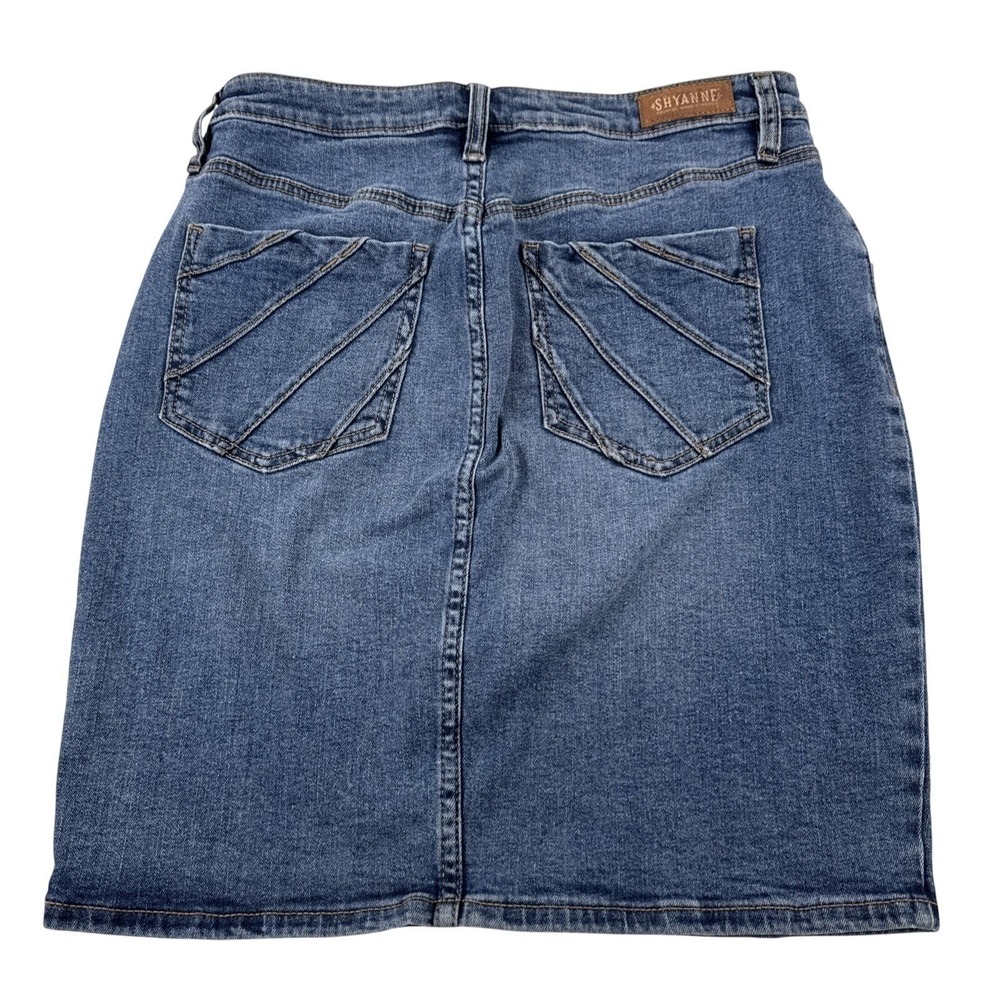 Shyanne Denim Skirt Womens M Blue Western Mini Stretch Jean‎ Skirt - Picture 2 of 10